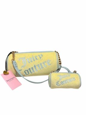 NWT Juicy Couture Terry Cloth Barrel Bag with Matching Charm